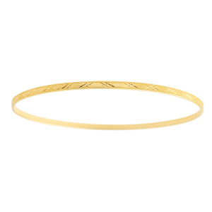 2.5MM D.Cut Slip On Bangle 10KT/68MM