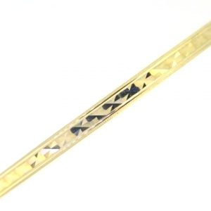 3.8MM D.Cut Bombay Bangle Bracelet 10KT/68MM