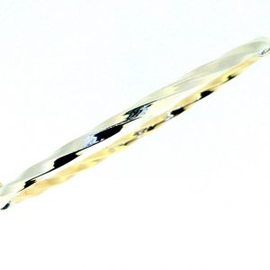 3MM Twisted Hinged Oval Bangle 10KT TT/65MM