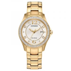 Ladies Citizen Eco Drive Crystal Watch - 5 Year Warranty FE1147-79P
