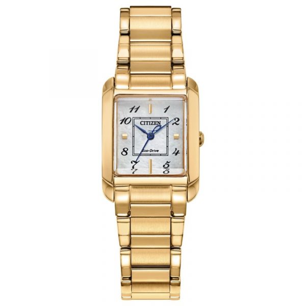 Ladies Citizen Eco Drive Crystal Watch - 5 Year Warranty EW5602-57D