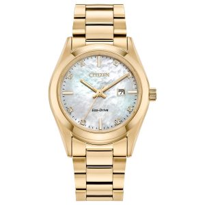 Ladies Citizen Eco Drive Sport Luxury Diamond Watch - 5 Year Warranty EW2702-59D