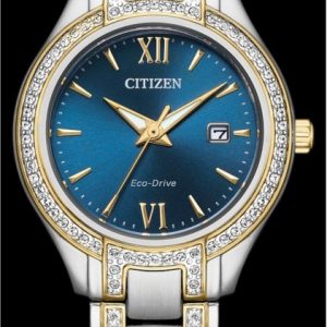 Ladies Citizen Eco Drive Silhouette Crystal Watch - 5 Year Warranty FE1234-50L