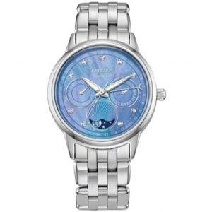 Ladies Citizen Eco Drive Calendrier Moon Phase Diamond Watch - 5 Year Warranty FD0000-52N