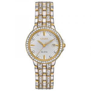 Ladies Citizen Eco Drive Silhouette Crystal Watch - 5 Year Warranty EW2344-57A