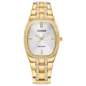 Ladies Citizen Eco Drive Crystal Watch - 5 Year Warranty EM1082-50A