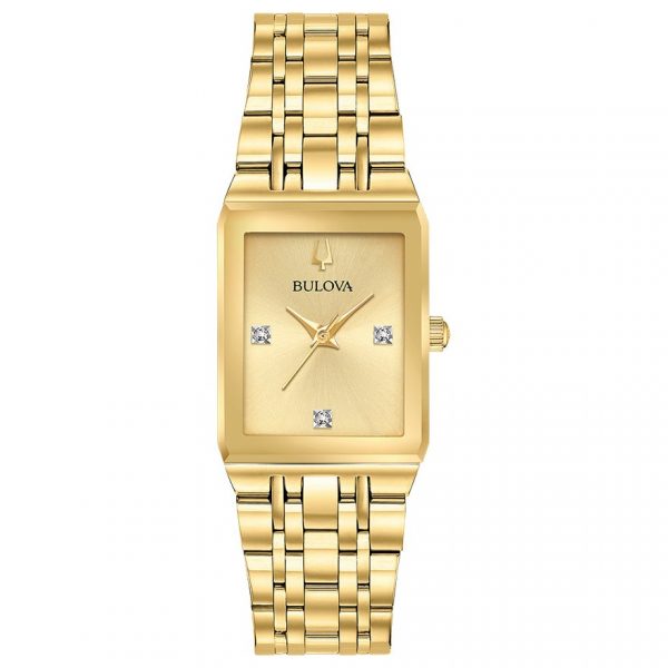 Ladies Bulova Diamond Quadra Watch-3 Year Warranty 97P140