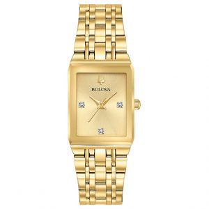 Ladies Bulova Diamond Quadra Watch-3 Year Warranty 97P140