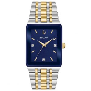 Gents Bulova Diamond Quadra Watch-3 Year Warranty  98D154   *CLEARANCE - FINAL SALE*