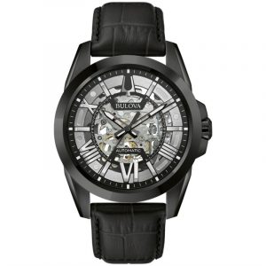 Gents Bulova Skeleton Automatic Watch - 3 Year Warranty 98A304   *CLEARANCE - FINAL SALE*