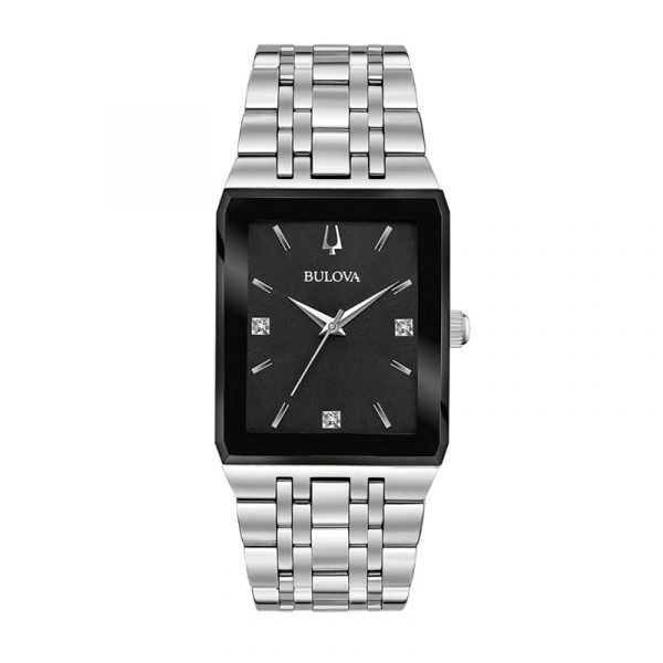 Gents Bulova Diamond Quadra Watch-3 Year Warranty 96D145