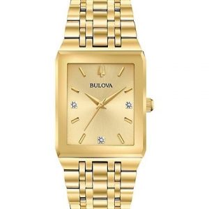 Gents Bulova Diamond Quadra Watch-3 Year Warranty 97D120