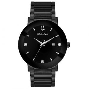 Gents Bulova Futuro Diamond Watch - 3 Year Warranty 98D144