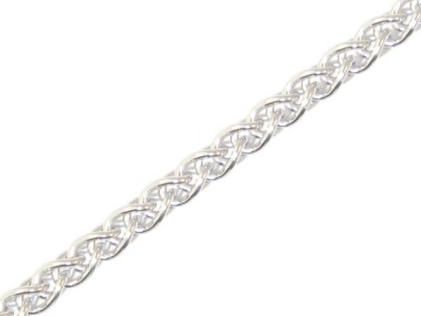 22" Heavy Wheat Link Chain Sterling Silver