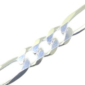 26" Heavy Figaro Link Chain Sterling Silver