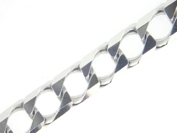 22" SQUARE CURB LINK CHAIN STERLING SILVER