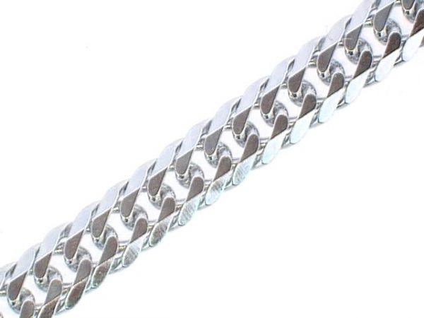 26" Double Curb Chain Sterling Silver/10MM