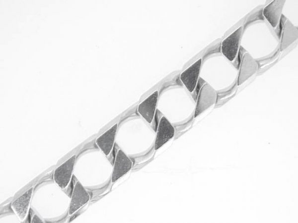 8.5" Square Curb Link Bracelet Sterling Silver/7.5MM