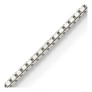 22"  Fine Box Link Chain Sterling Silver/1.15mm