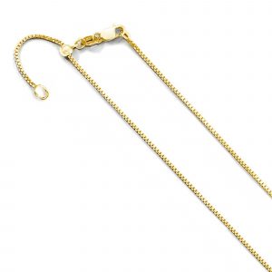 24" Box Link Adjustable Chain Sterling Silver/1.2MM