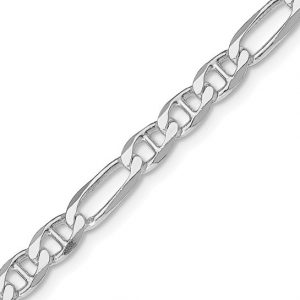 8" Figarucci Link Bracelet Sterling Silver/4.7MM