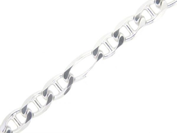 8" Figarucci Link Bracelet Sterling Silver/4.7MM