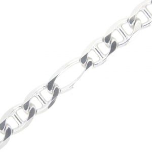 8" Figarucci Link Bracelet Sterling Silver/4.7MM