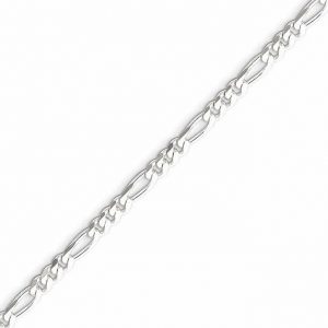 16" Fine Figaro Chain Sterling Silver/1.7MM