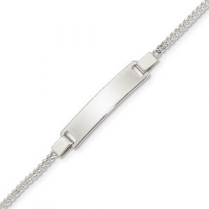 Baby ID Curb Link 5-6" Adjustable Bracelet Sterling Silver/*Engravable