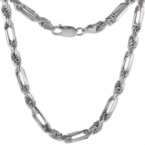 22" Milano Rope Chain Sterling Silver/4MM