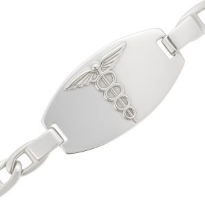 Medic Alert Mariner Link 8.5" Bracelet Sterling Silver *Engravable