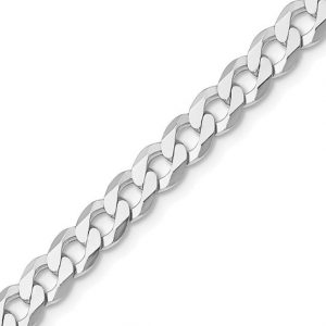 22" Concave Link Chain Italian Sterling Silver/6MM