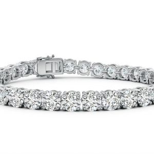 6MM Cubic Zirconia Tennis Bracelet 8" Sterling Silver