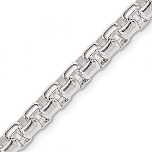 26" Round Box Link Chain Sterling Silver/4MM