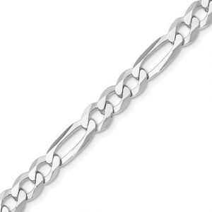 22" Figaro Link Chain Sterling Silver/6MM