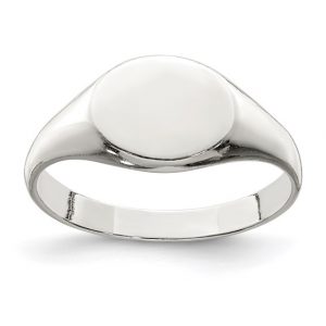 Round Signet Ring Sterling Silver   *Engravable