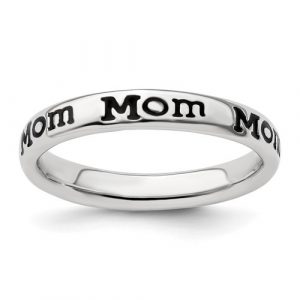 MOM  Eternity Ring Sterling Silver/SIZE 8