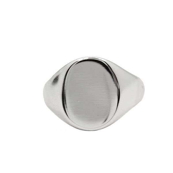 Oval Signet Ring Sterling Silver/SIZE 10  *Engravable