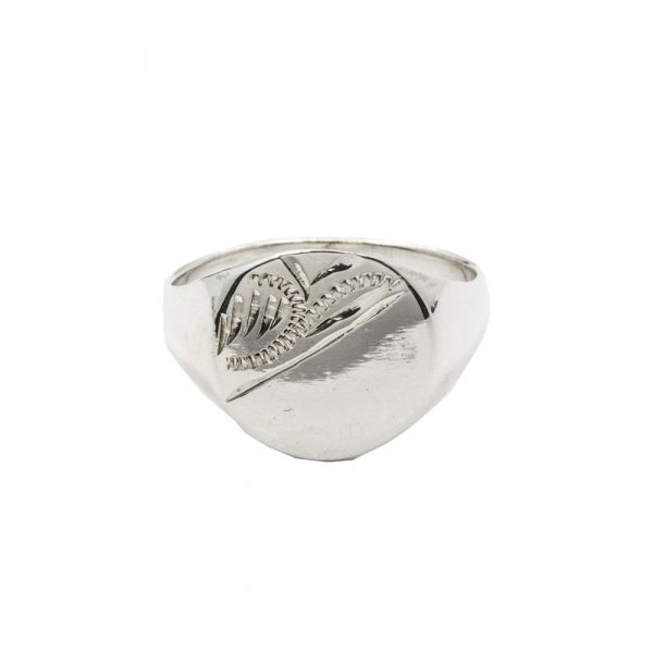 Oval Plain &  Engraved Signet Ring Sterling Silver/SIZE 7  *Engravable