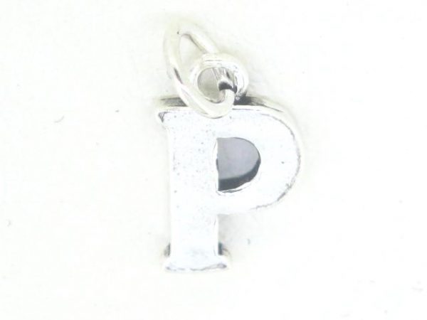 P Initial Block Pendant Sterling Silver  *CLEARANCE-FINAL SALE*