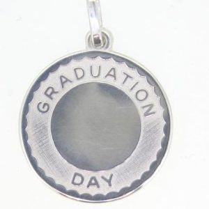 Round  Graduation Day  Engravable Disc Sterling Silver  *CLEARANCE-FINAL SALE*