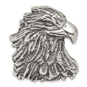 Eagle Head Pendant Antiqued Sterling Sterling Silver  *CLEARANCE-FINAL SALE*