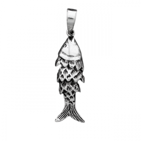 Movable Fish Sterling Silver Pendant/28MM  *CLEARANCE-FINAL SALE*