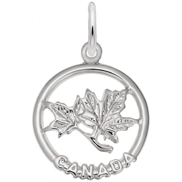 Maple Leaf Canada Pendant Pendant Sterling Silver/14MM