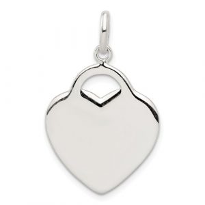 Heart Pendant Engravable Sterling Silver/20MM     **CLEARANCE-FINAL SALE**