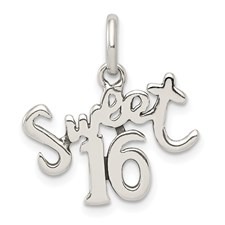 Sweet 16  Pendant Sterling Silver/18MM