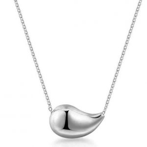 Rain Drop Slider Pendant with Adjustable 16-18" Chain Sterling Silver/20MM