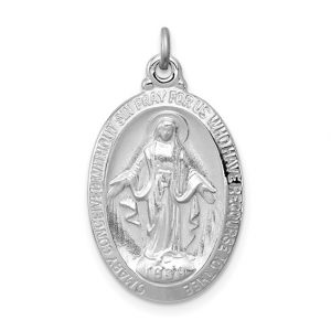 Oval Miraculous Sterling Silver Pendant/20MM
