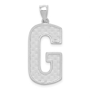 G Initial Pendant Sterling Silver/27MM