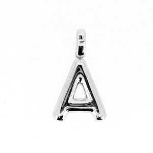 A Initial Bubble Style Pendant Sterling Silver/17MM